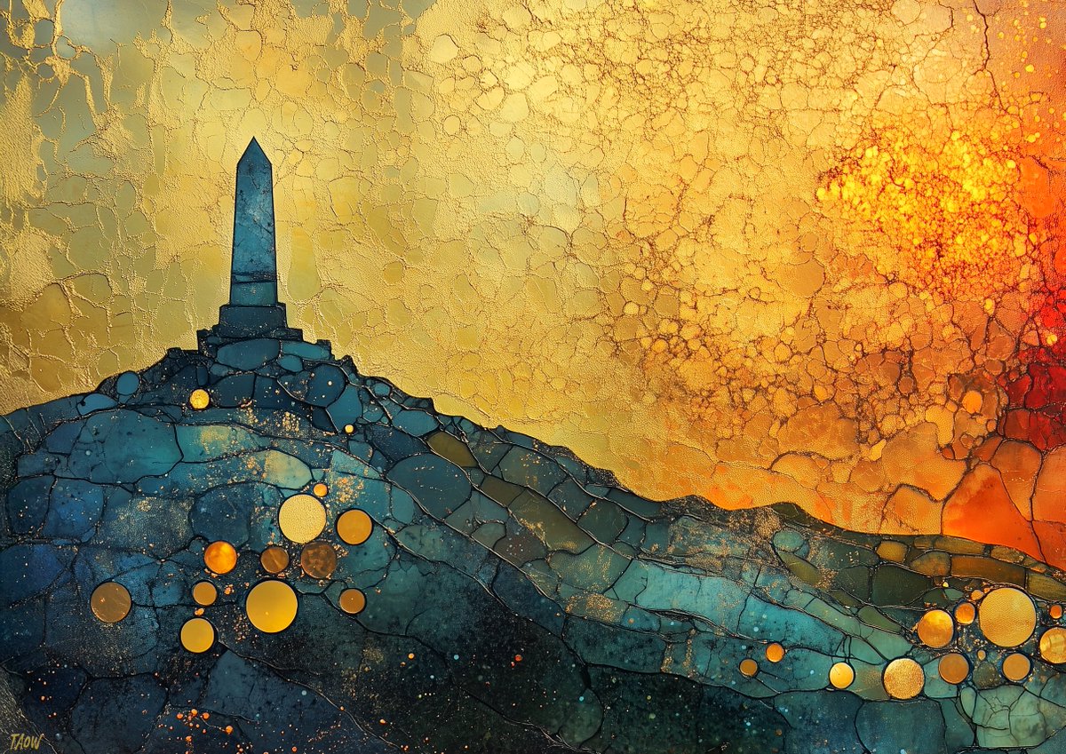 How are things in this crazy place of disinformation?  I almost forgot to check in today :)

"Tempered glass wall art, abstract monument on a hill" #midjourney