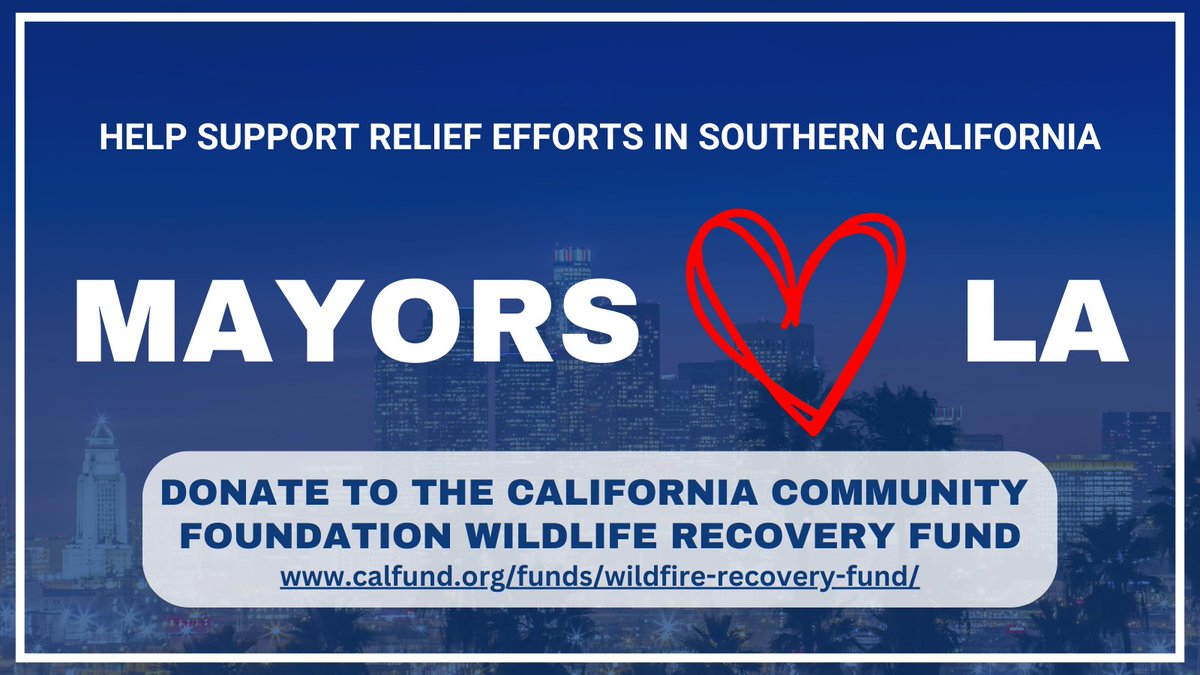 Our hearts go out to the people of Los Angeles during this tragic time. To help those impacted by the devastating wildfires, please consider donating to the California Community Foundation Wildfire Recovery Fund to help with relief efforts: calfund.org/funds/wildfire…