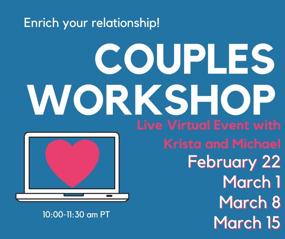 Ready to strengthen your bond? 💕We are excited to announce the release of Krista &amp; Michael's completely VIRTUAL transformative online couples workshop! 

Sign up today🔗 
Visit our website for more information! buff.ly/3W9lkGc