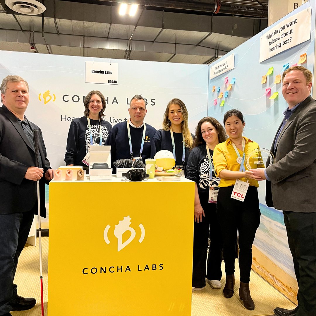 Wow! It's hard to believe it's already been a year since we were at CES. 🤩

We loved connected with the hearing loss community and sharing information about our technology with everyone. 🦻

We were also honored to be the Eureka Park Accessibility Contest Award Winner. 🏆