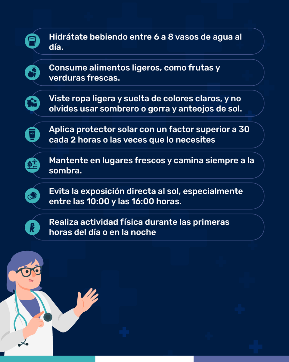 Muni_Maipu's tweet photo. En Maipú #JuntosNosCuidamos y nos protegemos del calor ☀️🌡️ Sigue las recomendaciones de nuestra Dirección de Salud Municipal #DISAM para capear las altas temperaturas. Recuerda que estamos con Alerta Roja Regional por Calor Extremo 🪭 https://t.co/Ws6GrUpmPj