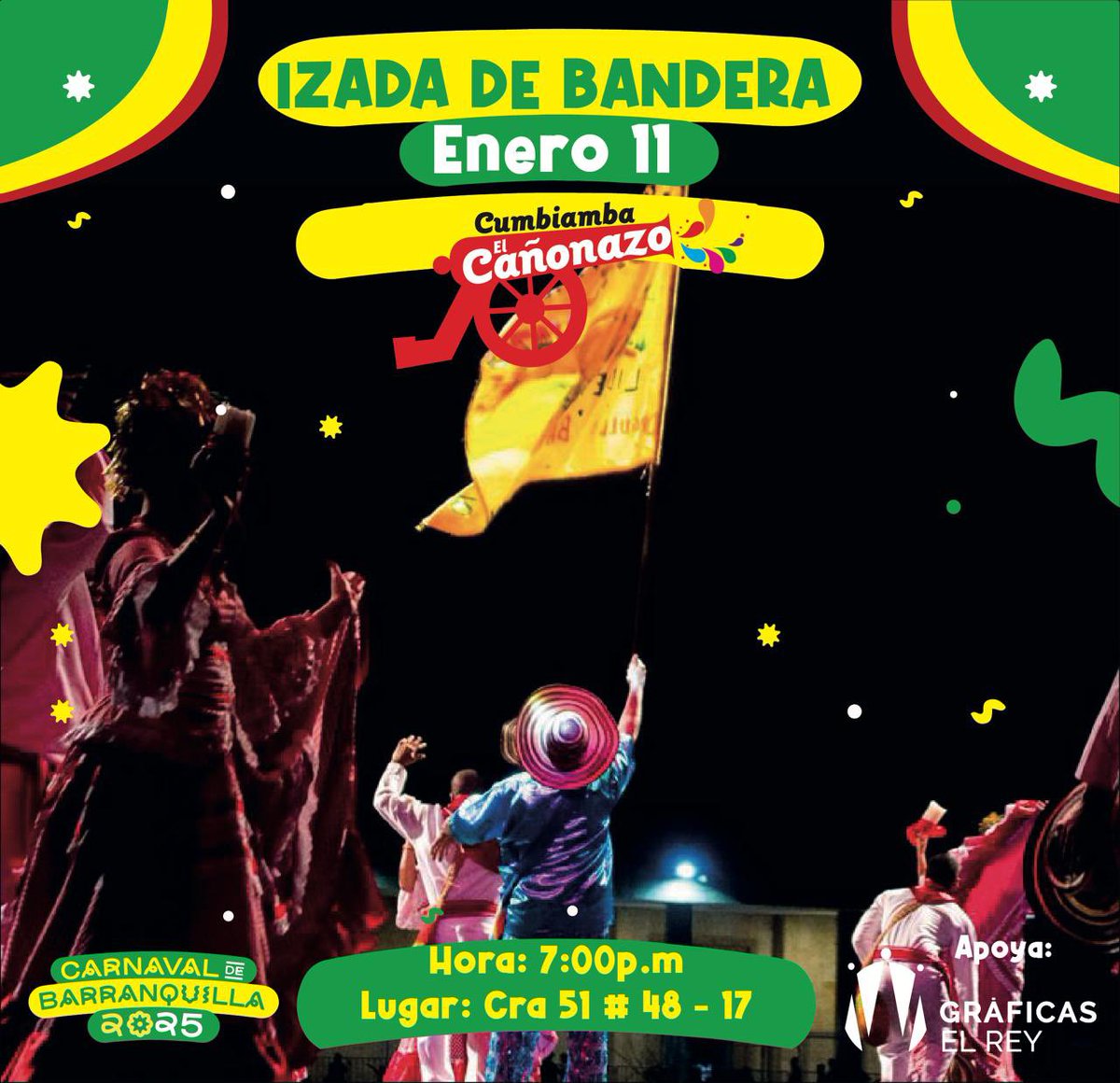 ¡Alisten sus polleras, sombreros y chinelas que este sábado se alza nuestra bandera en el cielo de Barrio Abajo! 

Te esperamos desde las 7:00 p.m

#LíderDeLaTradición #LaMejorDeTodosLosTiempos
#Carnaval2025 

📸: <a href="/criscrock/">criscrock</a>