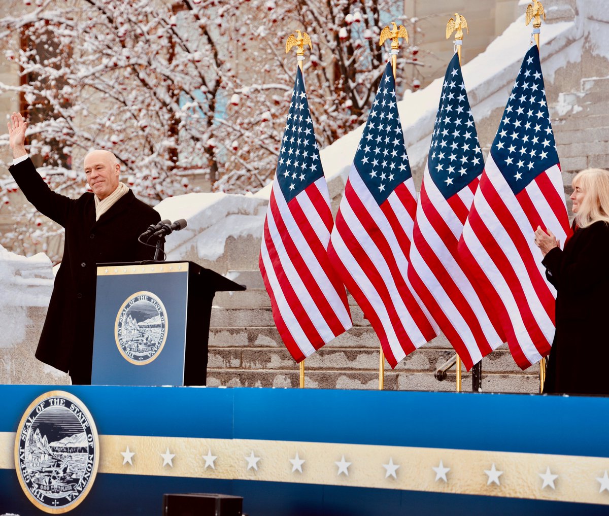 Governor Greg Gianforte (@govgianforte) on Twitter photo Montanans, join us Monday, January 13, at 7 PM MT as I deliver my third State of the State address. Tune in via <a href="/MontanaPBS/">Montana PBS</a> or live stream.
Let’s come together to discuss our shared vision for greater opportunity across our great state! Montanans, join us Monday, January 13, at 7 PM MT as I deliver my third State of the State address. Tune in via <a href="/MontanaPBS/">Montana PBS</a> or live stream.
Let’s come together to discuss our shared vision for greater opportunity across our great state!