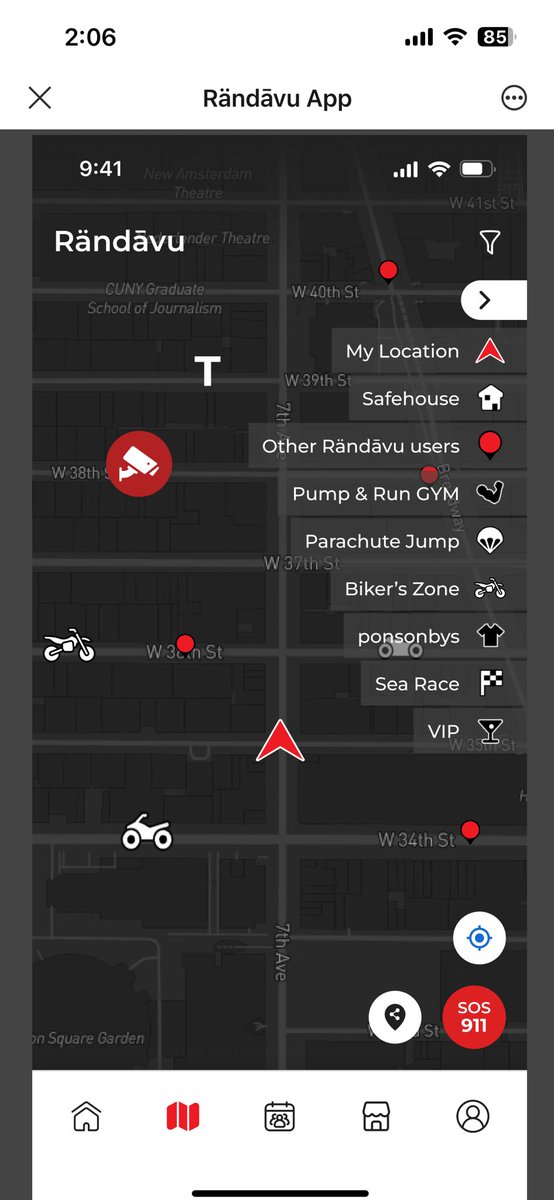 Save your favorite locations on the Map and view them like you would on the popular game GTA. These saved locations will be called ‘rendezvous locations’ represented by icons you choose. #Rändāvu #RandavuApp #Randavu