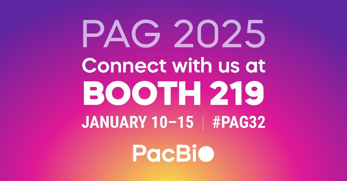 PacBio (@pacbio) on Twitter photo We’re in San Diego for #PAG32! 🌱🐾 Stop by Booth #219 this week to explore how #HiFisequencing is enabling breakthroughs in plant and animal genomics. Let’s connect and discuss the future of genomic research! 
Details: bit.ly/4f5bSds 
#PacBio We’re in San Diego for #PAG32! 🌱🐾 Stop by Booth #219 this week to explore how #HiFisequencing is enabling breakthroughs in plant and animal genomics. Let’s connect and discuss the future of genomic research! 
Details: bit.ly/4f5bSds 
#PacBio