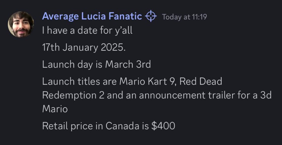 Pirat_Nation's tweet image. The leaker of the date of the PS5 Pro and Nintendo Alarm, published the announcement date of the Nintendo Switch 2

The console will be revealed on January 17th with a launch on March 3rd. Along with this, the long-awaited Mario Kart 9, RDR2 and a trailer for a new 3D Mario.…