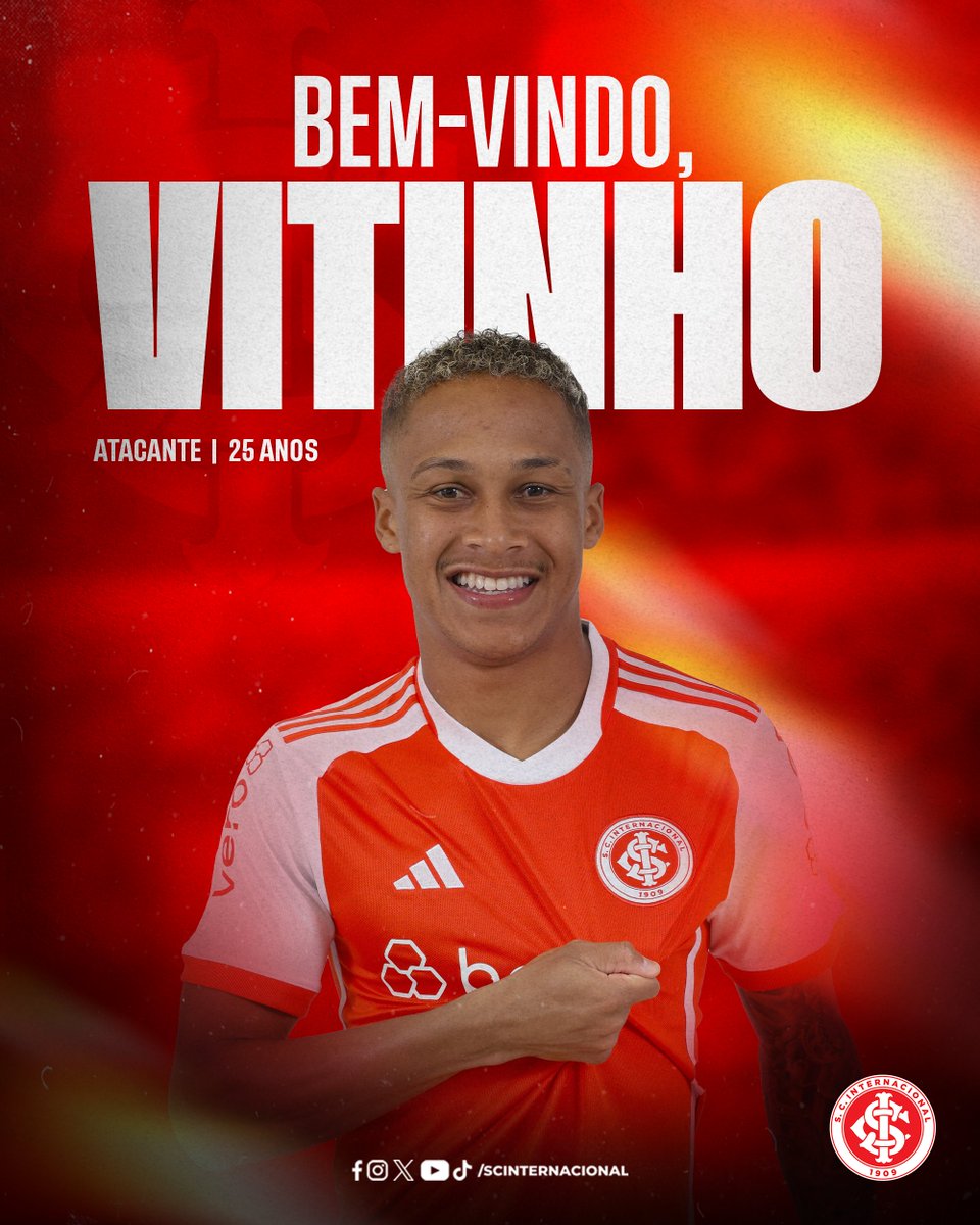 SCInternacional's tweet photo. Novidade no ataque!😍

Vitinho é o primeiro reforço para a temporada 2025. 

🔗Saiba mais: https://t.co/1MW8wsXa0M https://t.co/mHoRl6lhwS