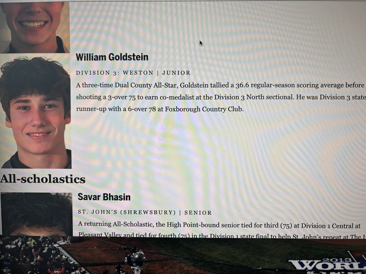 WestonAthletic's tweet photo. Congratulations to Weston’s Will Goldstein on being selected Boston Globe Division 3 “Athlete of the Year” for Golf. https://t.co/wAHyPPAqcn