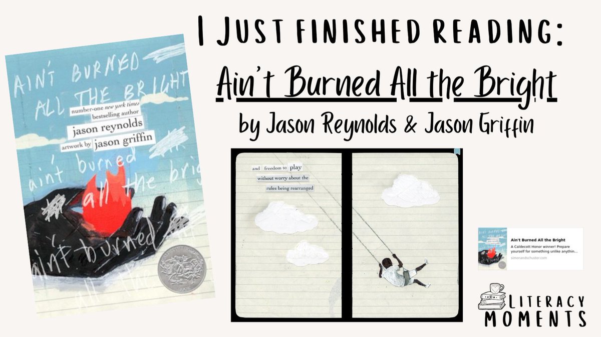 Ms_CStevens's tweet image. I came across this Caldecott winner this afternoon and couldn't put it down! It is an absolutely breathtaking encapsulation of 2020 through the eyes of a teen and his family. Stunning visuals and insightful phrases. Incredible! #ReadtoBeFree

simonandschuster.com/books/Aint-Bur…