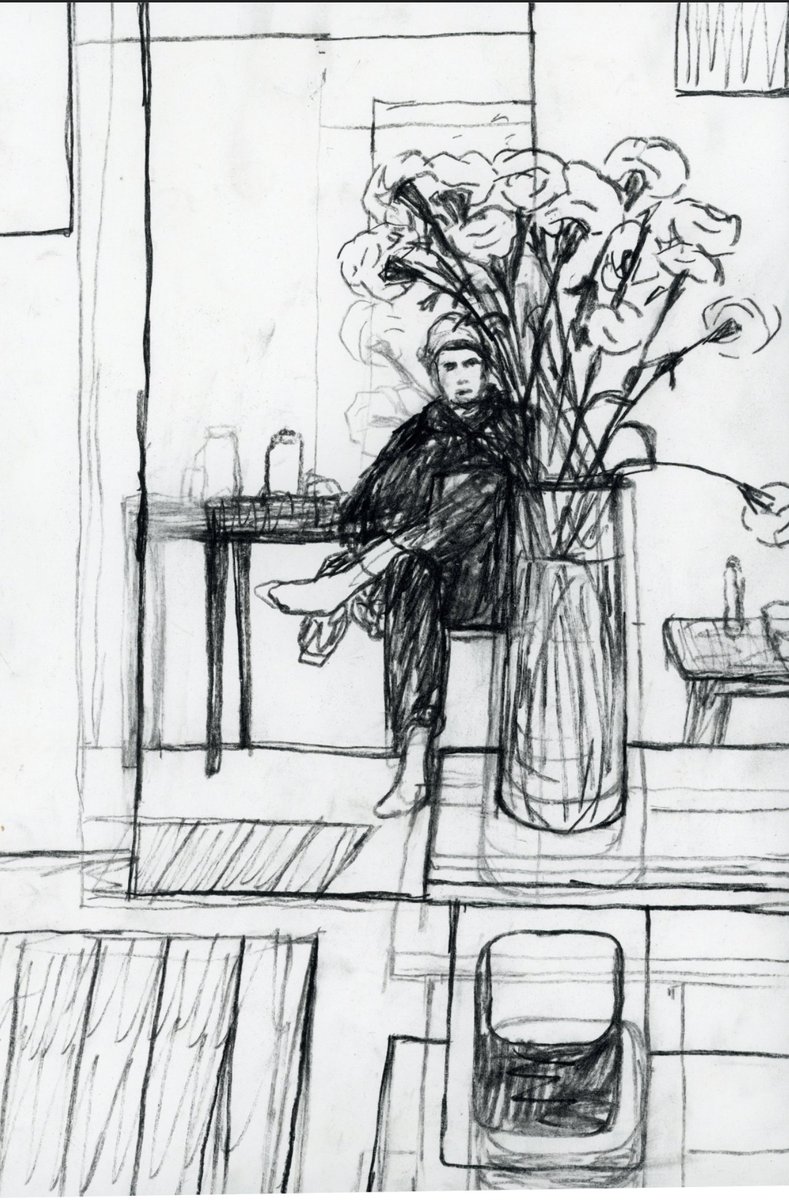 zackrosebrugh's tweet image. apartment drawings with flowers