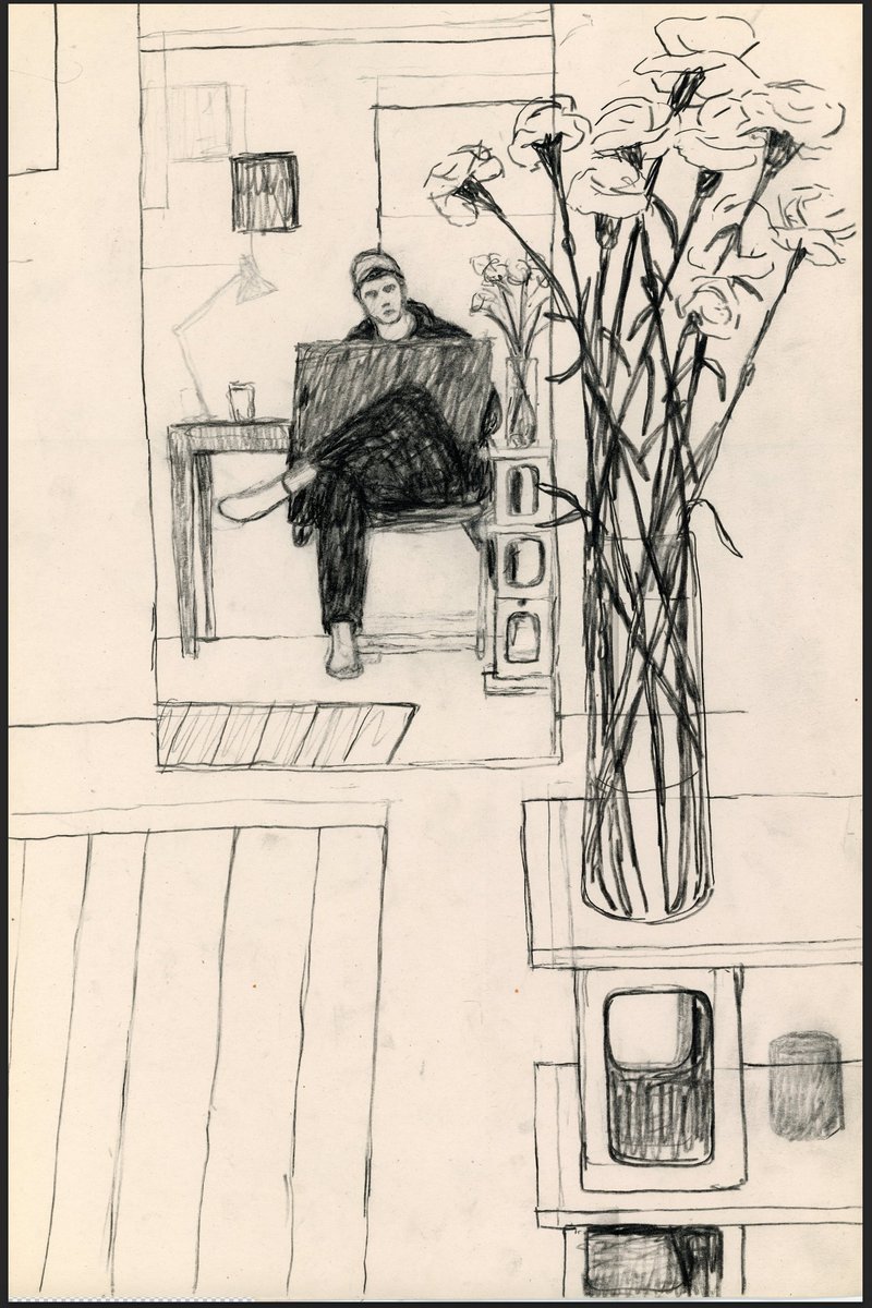 zackrosebrugh's tweet image. apartment drawings with flowers