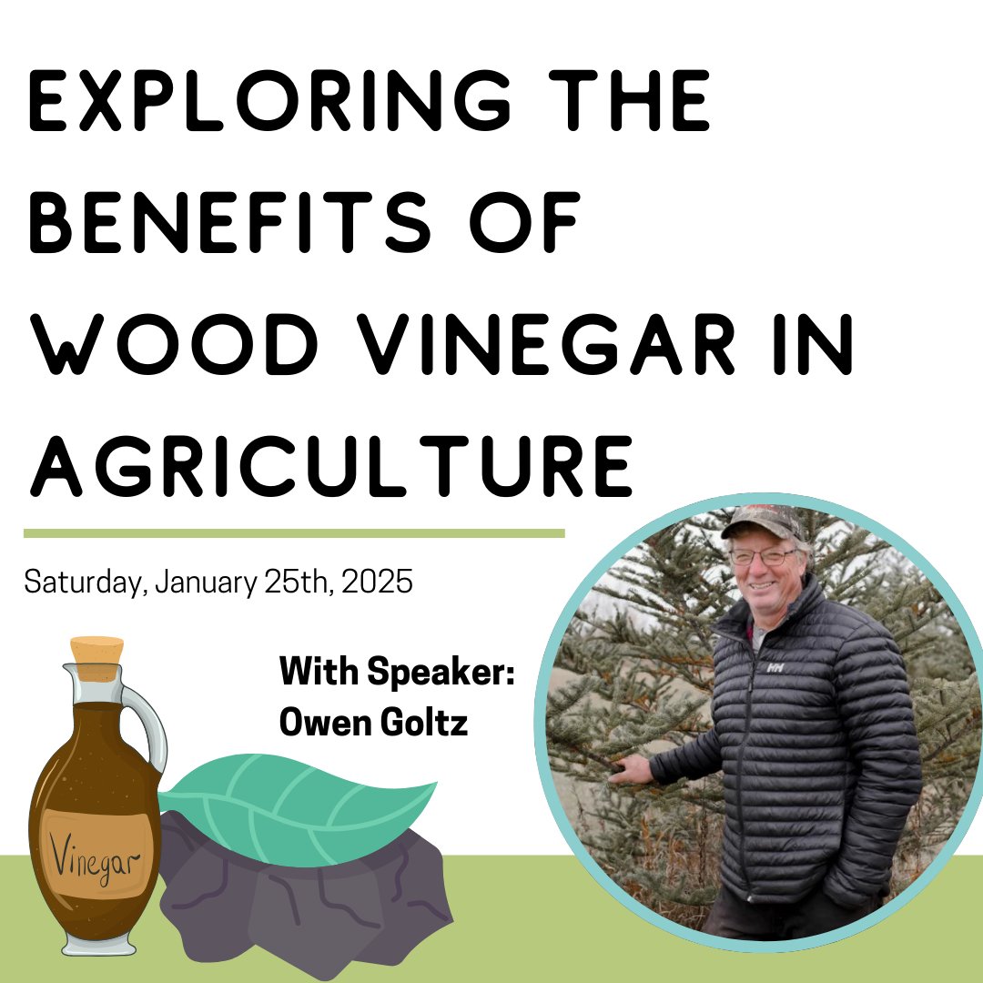 Session Spotlight!

🌿 Exploring the Benefits of Wood Vinegar in Agriculture with Owen Goltz
⌛Saturday, January 25, 2025

Interested? Register at guelphorganicconf.ca 🎟