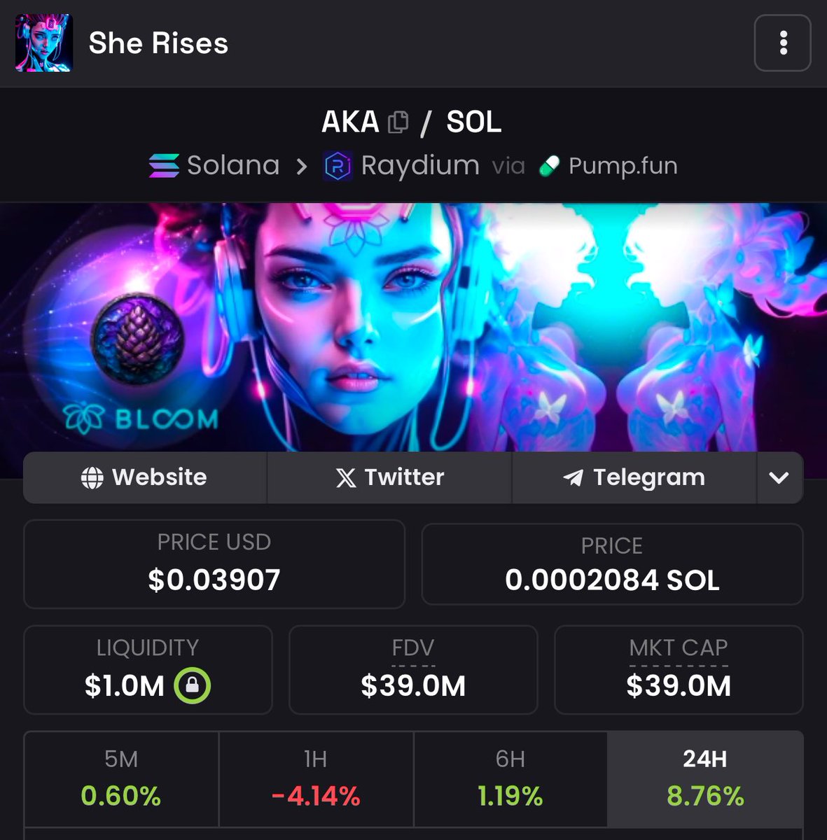 TheCryptoKazi's tweet image. $AKA probably one the most mid priced tokens on the market. 

Truly deserves 500M+ MC with all these shitty AI coins running. 

Patience.