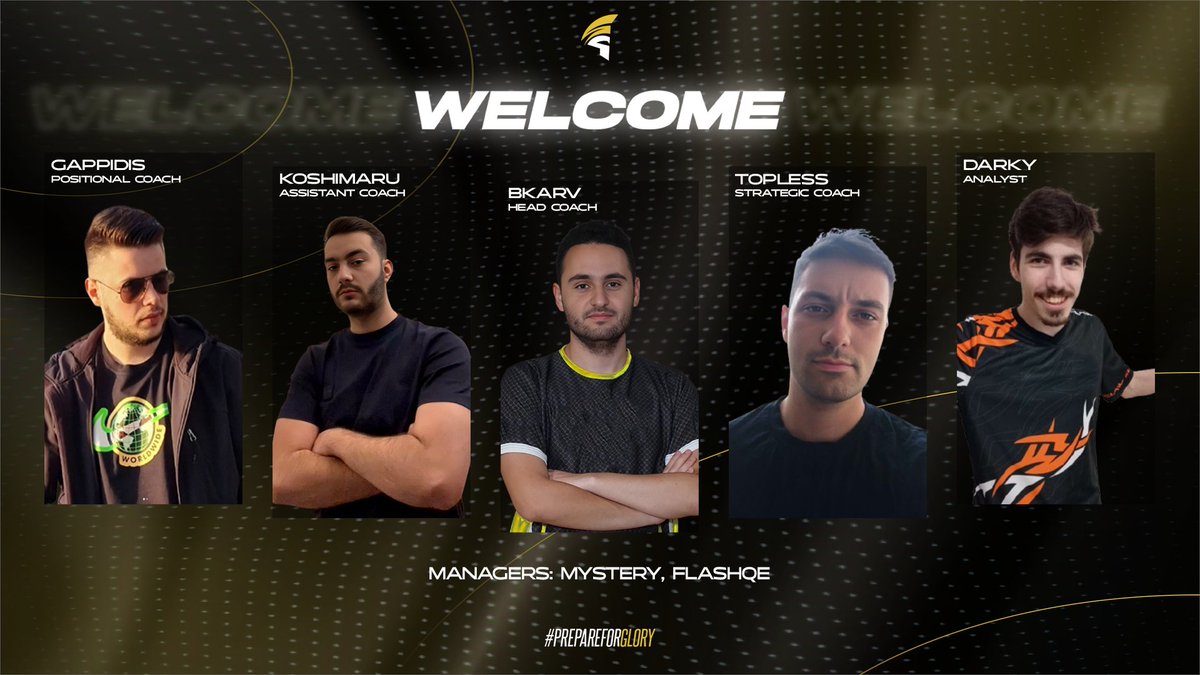 We are delighted to introduce our coaching staff for the 2025 Winter Split!
Head Coach: <a href="/LunisolarLoL/">BKarv</a> 
Assistant Coach: <a href="/Kosh1maru/">Koshimaru</a> 
Strategic Coach: <a href="/toplesslol/">topless</a> 
Positional Coach: <a href="/GAPPIDIS/">LEFTERIS NAKOS</a> 
Analyst: <a href="/Darky_TheReal/">DarkyMeow</a> 
Managers: <a href="/MysteryGRE/">Mystery</a>, <a href="/FlashQELoL/">FlashQE</a> 
#PrepareForGlory
