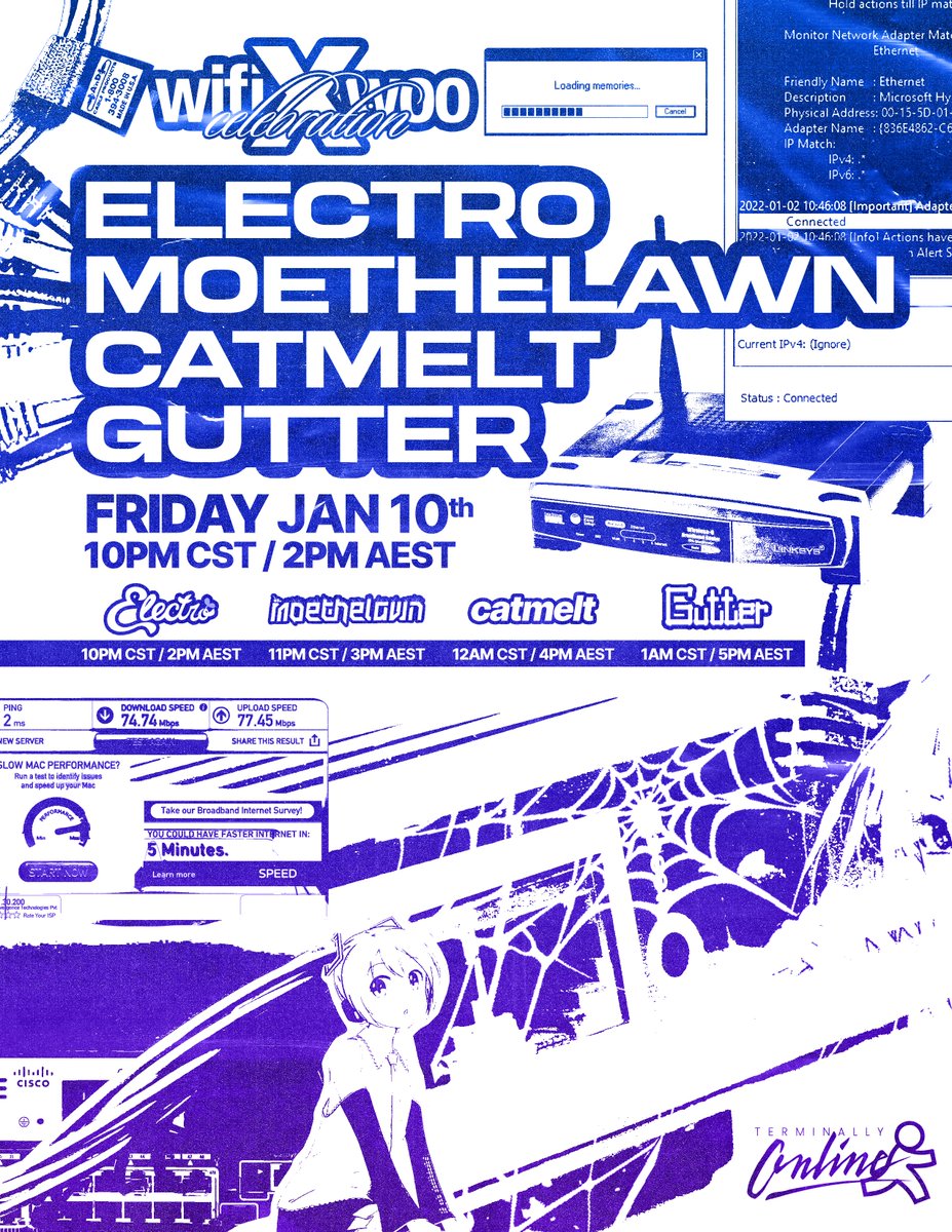 Happy Birthday <a href="/WiFiPunk/">WiFiPunk</a> and <a href="/WispiWoo/">WispyWoo</a>!  Come celebrate their birthdays tonight 1/10 starting at 10pm CST!

<a href="/ElectroVRC/">Electro 🌱 | 🦋 @electrovrc.com</a> 
<a href="/moethelawnvr/">moethelawn</a> 
<a href="/catm3lt/">catmelt</a> 
<a href="/MrDerpMaximum/">Gutter</a> 

Join on anyone listed!