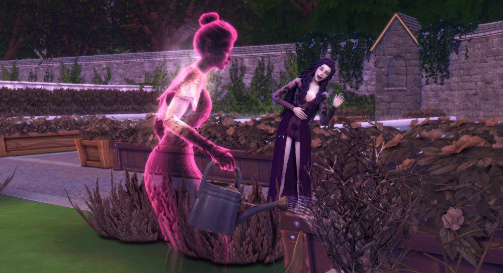 simscognito's tweet photo. MELODY: Just read an OUTRAGEOUS take on what makes plants green. Something called chlorophyll which helps leaves absorb red and blue light from the sun. And in return the leaves reflect green light. [1/3]
#sims4storytelling
#Sims4 #sims4story https://t.co/zlMZSvbbPk