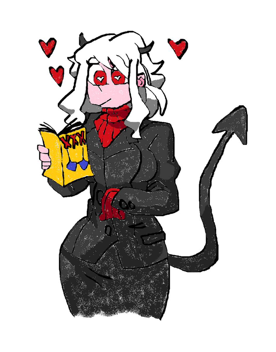 gambhorrata115's tweet photo. an MS Paint drawing of Modeus
#Helltaker 
#Helltakerfanart
#HelltakerModeus
#Modeus https://t.co/aZiSPokDfi