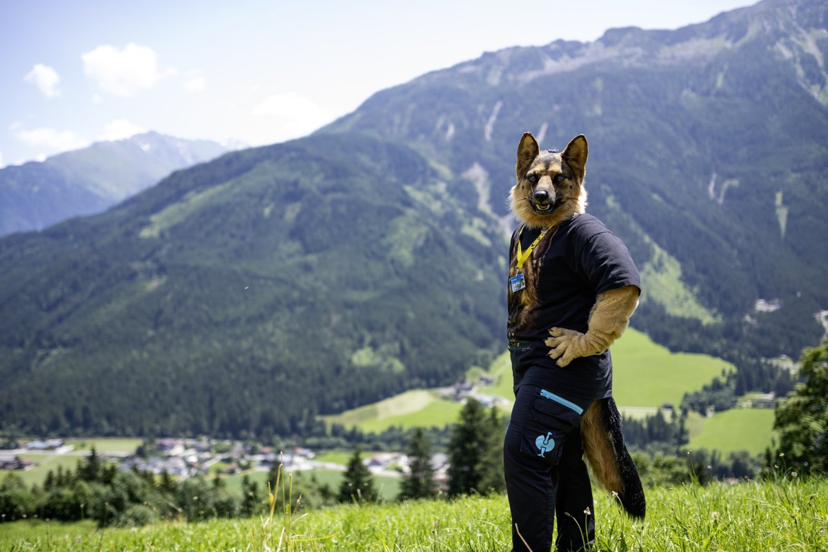 Look at that beautiful view we have here.

Do you love mountains and to hike then join him this year again at @lakesidefurs

🐶: <a href="/ShadeTimberwolf/">Nachtschatten</a> 
📸: <a href="/Karakina/">Karakina Fox ☕</a> 

#Fursuitfriday #Fursuit #LSF #Lakesidefurs #Convention