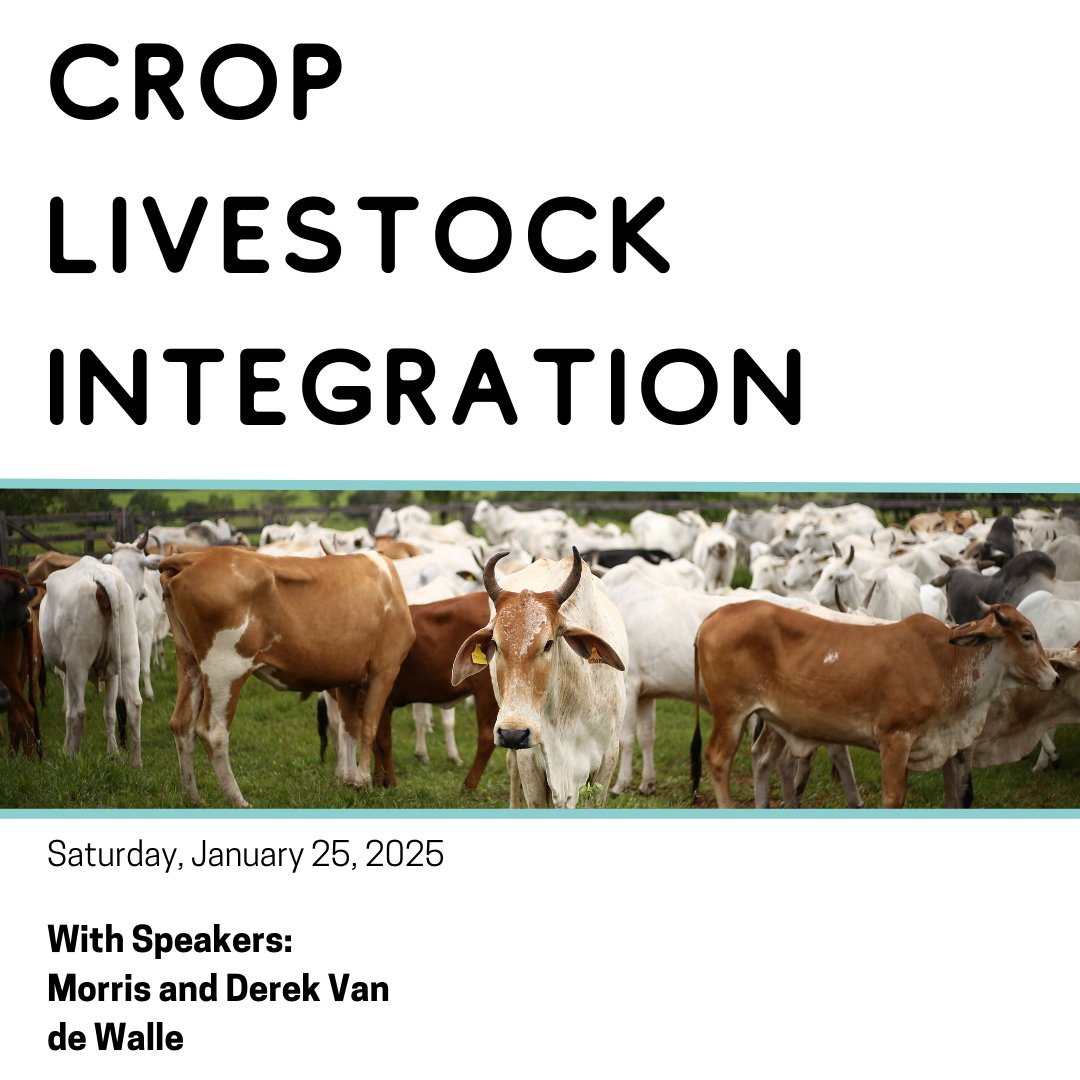 Session Spotlight!

We are beyond excited to introduce this year's session on Crop Livestock Integration presented by Morris and Derek Van de Walle!  🌱🐮

⌛ Saturday, January 25, 2025

Register today at guelphorganicconf.ca