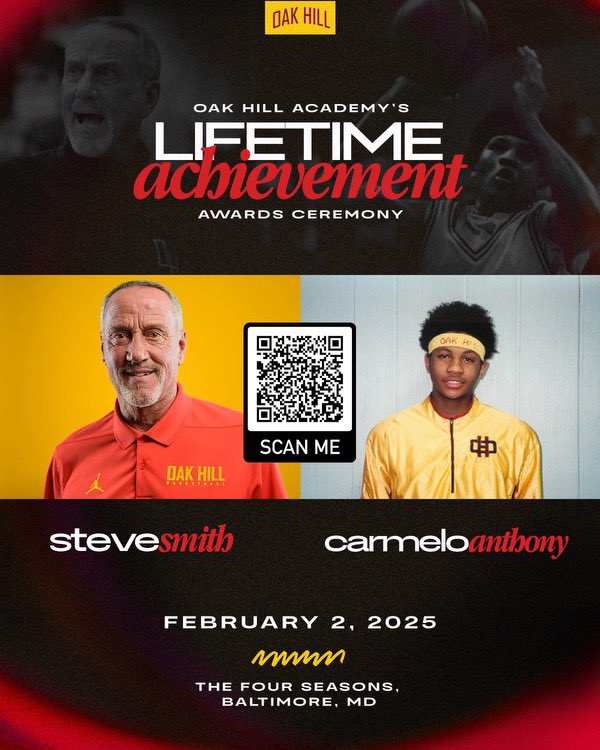 2️⃣3️⃣ days out! 

Learn how to get involved in the Hall of Fame Ceremony for Coach Smith and Carmelo👇 

givecampus.com/schools/OakHil…