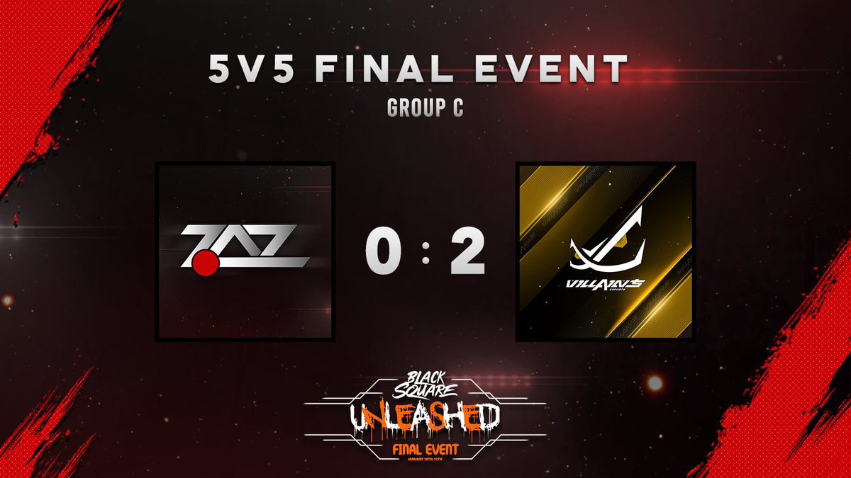 Gruppenphase Match 2 ~<a href="/BlackSquareGG/">BlackSquareGG</a> Unleashed Final 
 
0:2 vs Villains eSports   

#ZoAzMVPeace #sQUnleashed