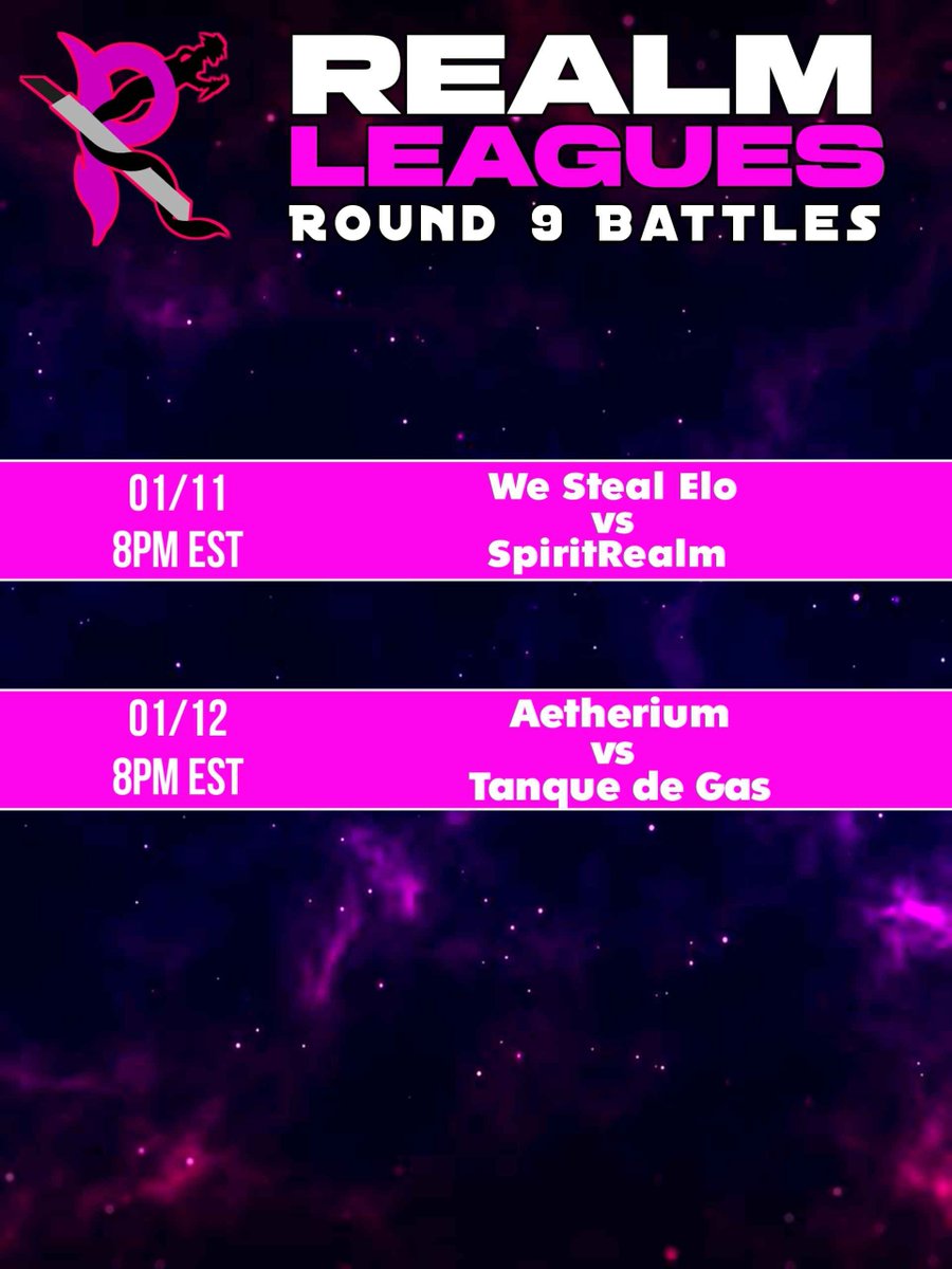 ⚔️𝐑𝐞𝐚𝐥𝐦 𝐋𝐞𝐚𝐠𝐮𝐞𝐬 𝐒𝟑: 𝐑𝐨𝐮𝐧𝐝 𝟗 𝐑𝐞𝐬𝐮𝐥𝐭𝐬⚔️
It is the last official weekend of Realm Leagues!!

Check out the last matches before the buffer week!!
#Brawlhalla #BrawlhallaCommunity