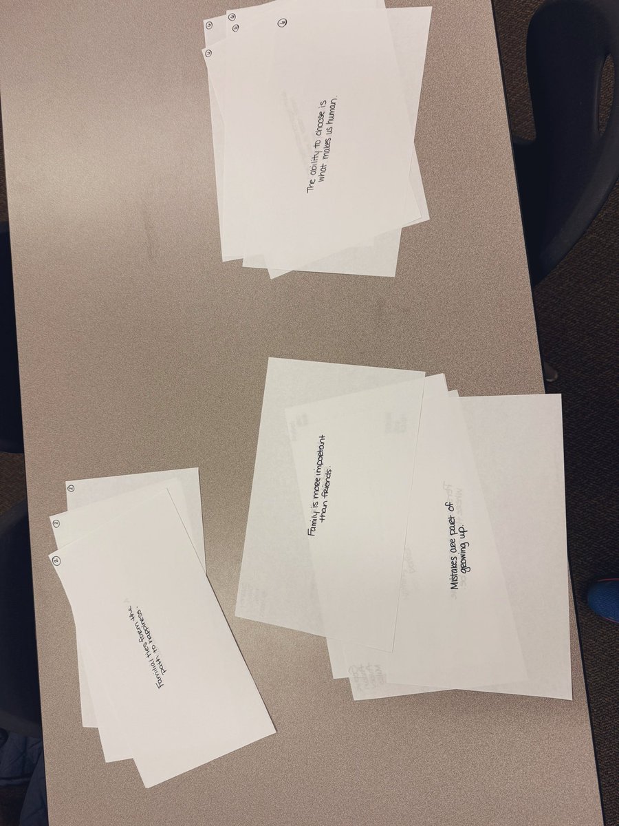 mrskaveney's tweet image. All ready for collaborative theme development in “The Giver” in 6th grade ELA next week. Can’t wait to see how they pick their evidence and tweak their group-created themes. 😊#TeamWorkMakesTheDreamWork #fcpsela #watchussoar @UMSHawks @LongenbergerLit