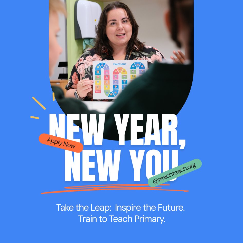 REAch Teach Primary Partnership (@reachteachr2) on Twitter photo ✨ New Year, New You, New Career! ✨
2025 is YOUR year to step into a fulfilling career as a primary teacher. Join REAch Teach Primary Partnership and start making a difference. 🌟
🚀 Start today: on.reach2.org/train-to-teach…
#NewYearNewYou #TrainToTeach #PrimaryEducation ✨ New Year, New You, New Career! ✨
2025 is YOUR year to step into a fulfilling career as a primary teacher. Join REAch Teach Primary Partnership and start making a difference. 🌟
🚀 Start today: on.reach2.org/train-to-teach…
#NewYearNewYou #TrainToTeach #PrimaryEducation
