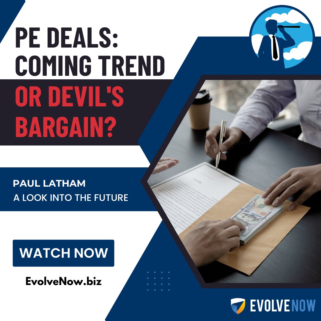 Outside investments are back, this time with private equity money. So, is this the next big thing, or just a passing fad? Join Paul as he takes us through PE Deals - Coming Trend or Devil’s Bargain? on a Look Into the Future!🔭 Watch Now: bit.ly/3YIfrQ0