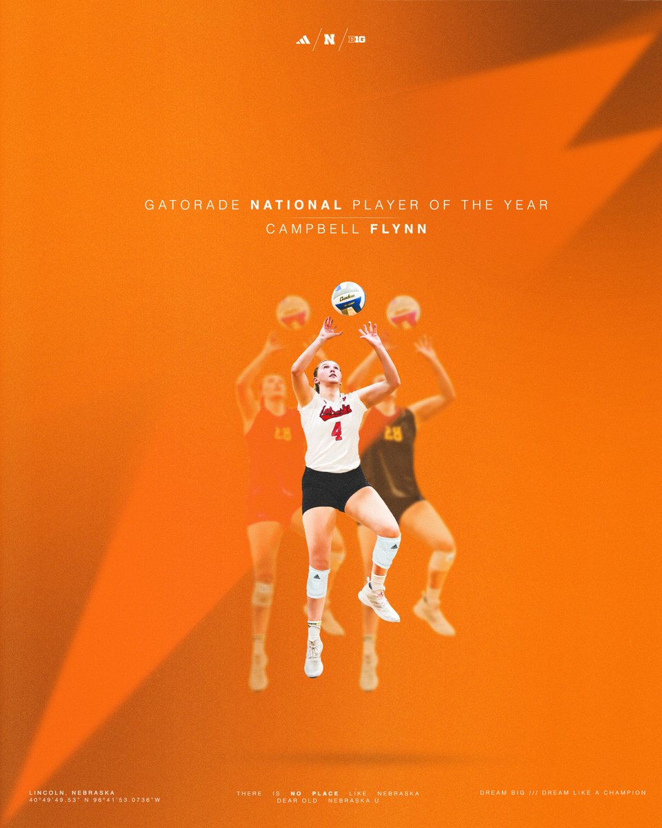 Nebraska Volleyball (@huskervb) on Twitter photo The best in the nation win from within. ⚡️
Congratulations to our very own <a href="/CampbellFlynn1/">Campbell Flynn</a> – the 2025 Gatorade National Volleyball Player of the Year!
#GBR The best in the nation win from within. ⚡️
Congratulations to our very own <a href="/CampbellFlynn1/">Campbell Flynn</a> – the 2025 Gatorade National Volleyball Player of the Year!
#GBR