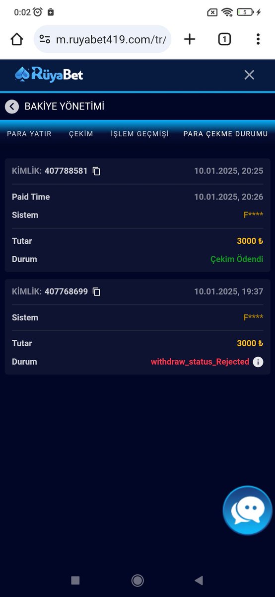 #Rüyabet çekim paylaşım 

Kullanıcı adı: Bedia1234

Teşekkürlerrrr 🙏🙏🙏