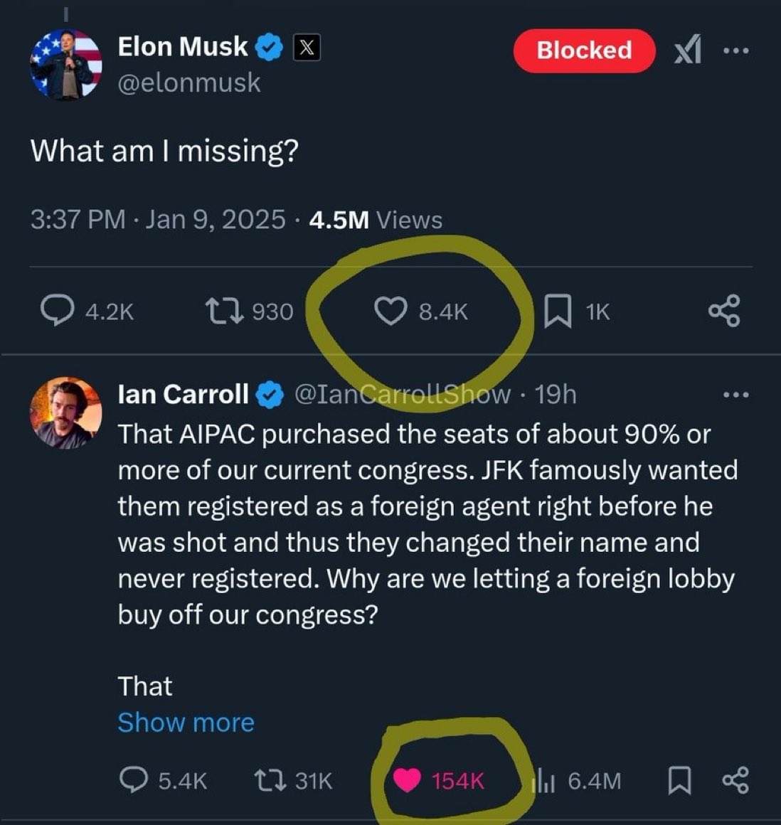 This might be the most massive ratio in X history. 

The people have spoken.