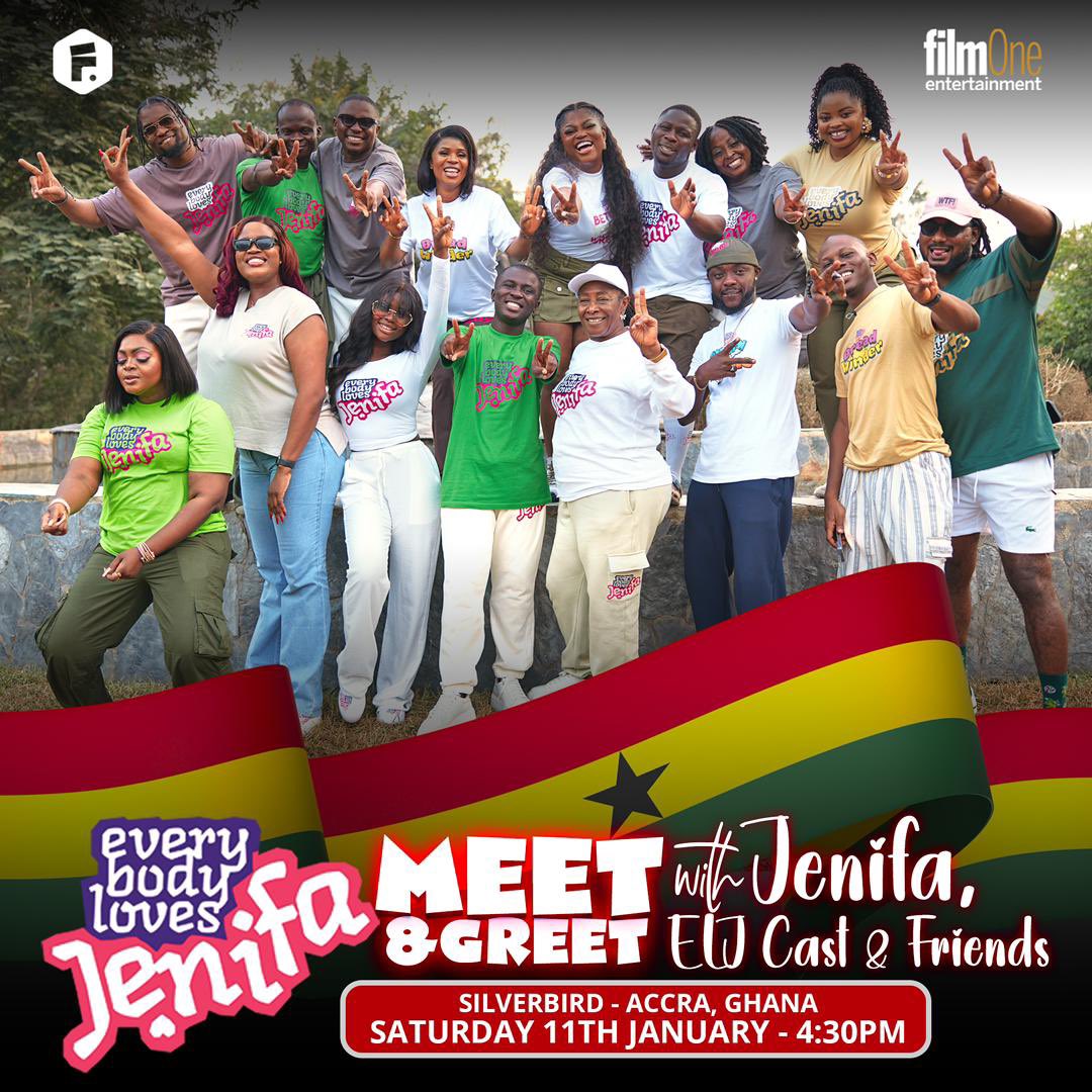 PrinceDavidOsei's tweet image. Tomorrow guys let’s all meet the cast of “Everybody Loves Jennifer” at Silverbird cinema Accra Mall and West Hills Mall, 11th January Meet &amp;amp; Greet ❤️ @funkeakindele
