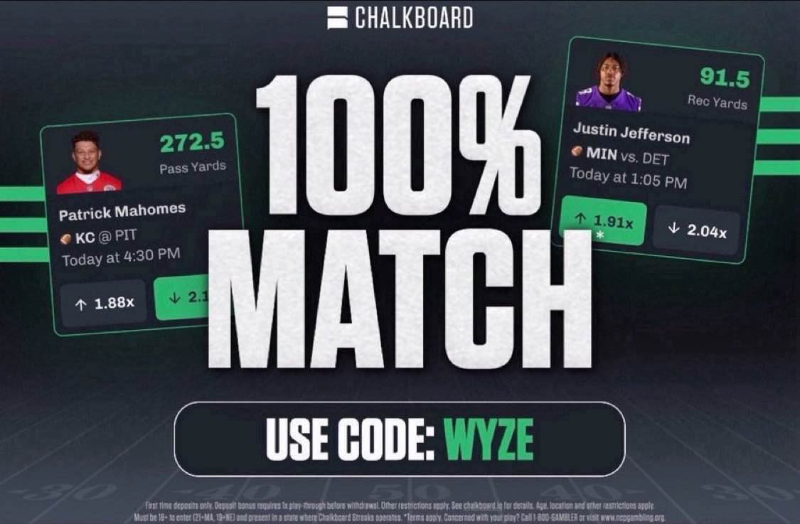 WyzeProps's tweet photo. NEXT $250 SENT! ✅💚

Who’s next? 💰

3 SPOTS LEFT 🚨 

Next 3 People to Download Chalkboard &amp; Deposit at LEAST $10 using Code: WYZE will get $250 Each! 

DOWNLOAD THE APP ⬇️ 
https://t.co/eWCVXvDlxx

#GamblingX | #Chalkboard https://t.co/biHNvxxMpL