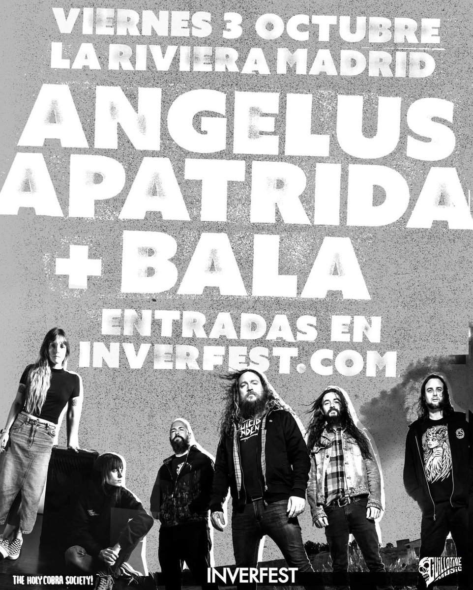 El 3 de octubre <a href="/AngelusApatrida/">Angelus Apatrida</a> celebran su XXV aniversario en <a href="/LaRivieraSala/">Sala La Riviera</a> de Madrid acompañados de #Bala <a href="/Inverfest/">Inverfest</a> info:conciertospormadrid.com/conciertos-des…