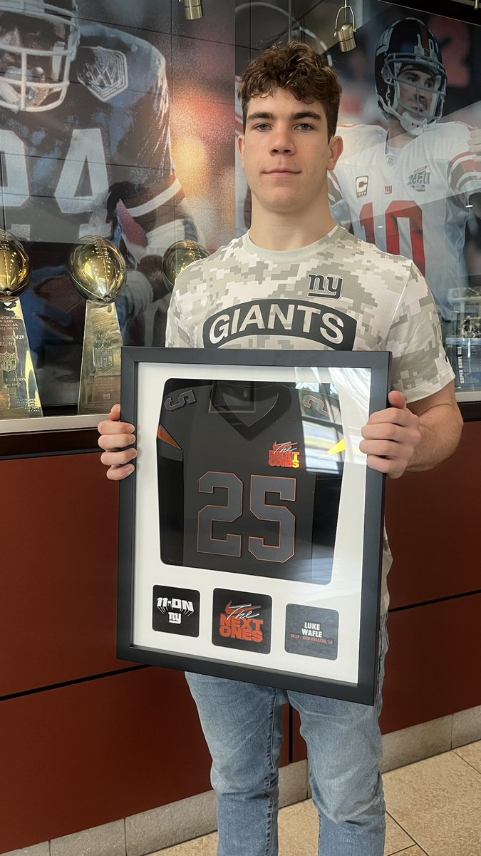 Congrats to Luke Wafle of The Hun School of Princeton for being selected as the Giants representative at Nike Next Ones 2025 during Super Bowl Week!