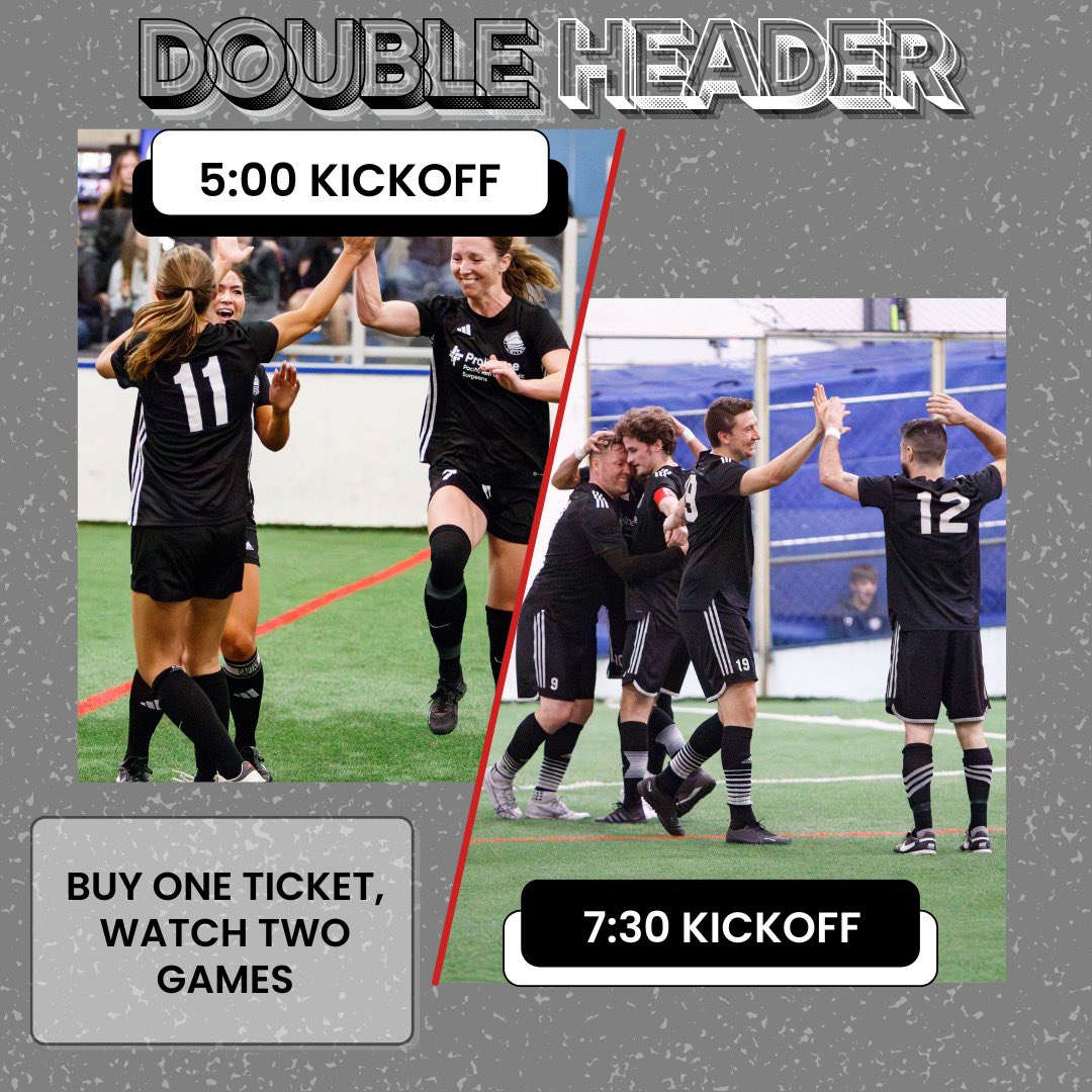 Double header tomorrow!

The Women kick-off at 5:00 against the Tacoma Galaxy and the Men will kick-off at 7:30 against the Vancouver Lightning!

One ticket will get you in for both games!
