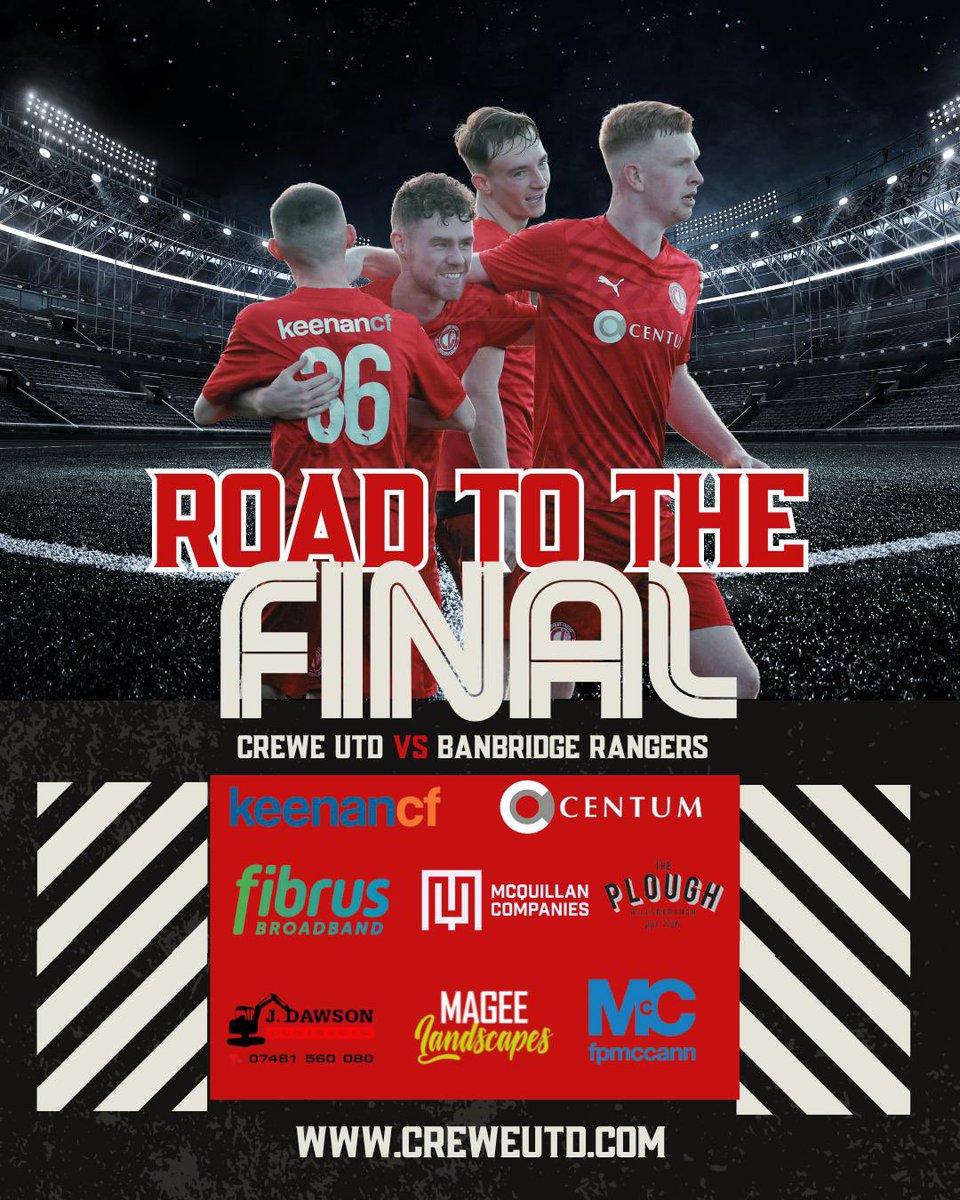 It’s like Christmas Eve all over again! We look forward to the Premier Cup Final tomorrow and send the best of luck to the management and players. A huge thank you to all our sponsors who help us progress on and off the pitch including Centum NI, <a href="/FPMcCann/">FP McCann</a> <a href="/fibrusbroadband/">Fibrus</a> J