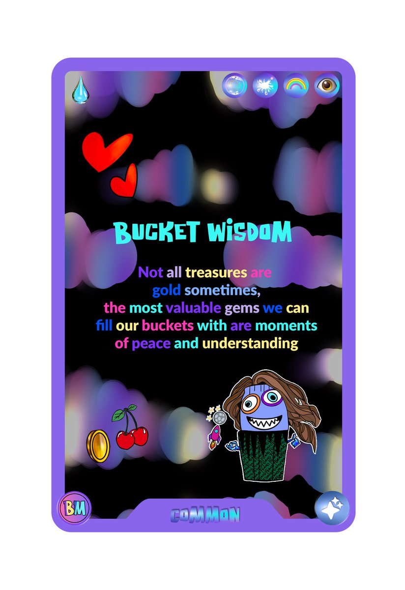 🪣😈 Bucket Wisdom #5 is here! 🪣 Every week, we drop a new Bucket Monster Wisdom on Drip – but you only have one week to collect it! 🕒
Are you keeping up? Start collecting now and complete your Wisdom series! 🖼️
🔗 drip.haus/bucketmonsters <a href="/drip_haus/">DRiP 💧</a> 
#BucketMonsters #DripHaus
