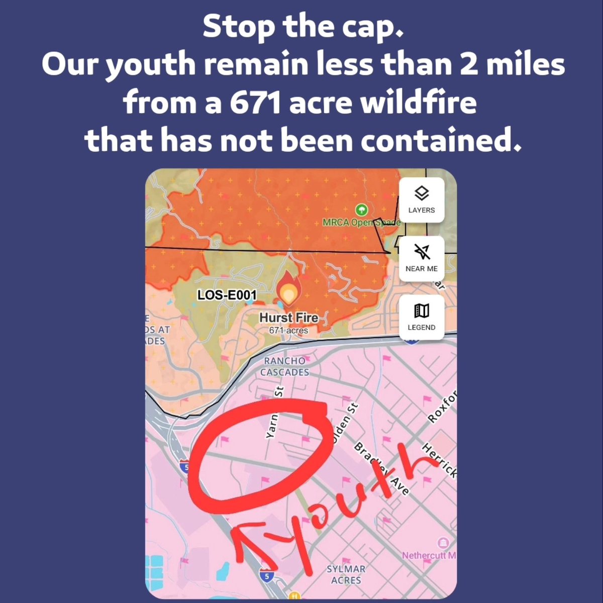 🚨 PARENTS OF INCARCERATED YOUTH DEMAND IMMEDIATE EVACUATION. They do not trust the "leadership" of LA County Probation with the safety or well-being of their children, as it has been widely reported that Probation Staff has continuously abuses youth in custody for decades. 🧵