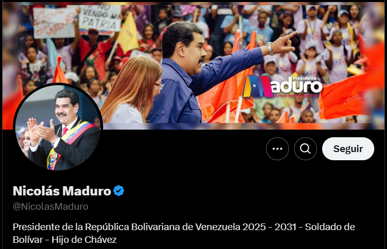 DossierVzla's tweet photo. ✅#RedesSociales: 

La plataforma X (Twitter) le quita a Nicolás Maduro la verificación gris, la cual corresponde a a miembros o representantes de organizaciones gubernamentales.

A partir de hoy, la verificación azul del dictador es paga

Vía: @FedericoBlackB 

https://t.co/s7KtEgVlTe