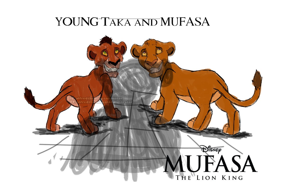 I wanted to draw young #taka and young #mufasa I referenced #simba from the  1994 movie and #kovu fro mthe sequel #thelionking2simbaspride but still  making sure I still have the personalities of, image size:1200x825