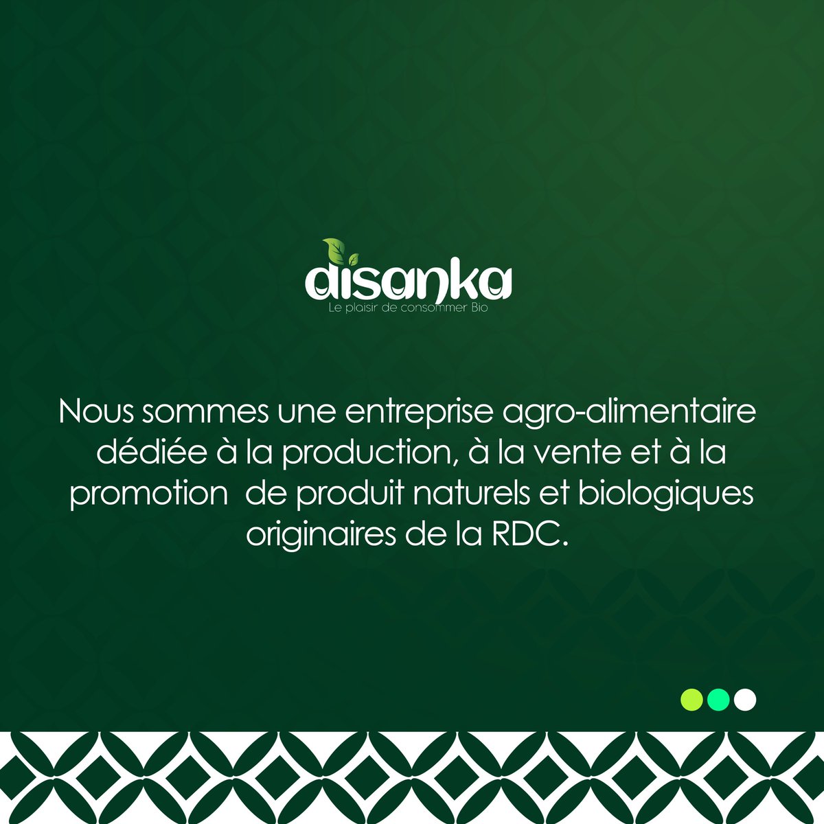 Disankadrc's tweet image. Notre objectif principal est de promouvoir le patrimoine culinaire congolais en mettant en avant les vêtus dès aliments traditionnels.
#agroalimentairedrc
#cultureculinaire
#alimentationbio