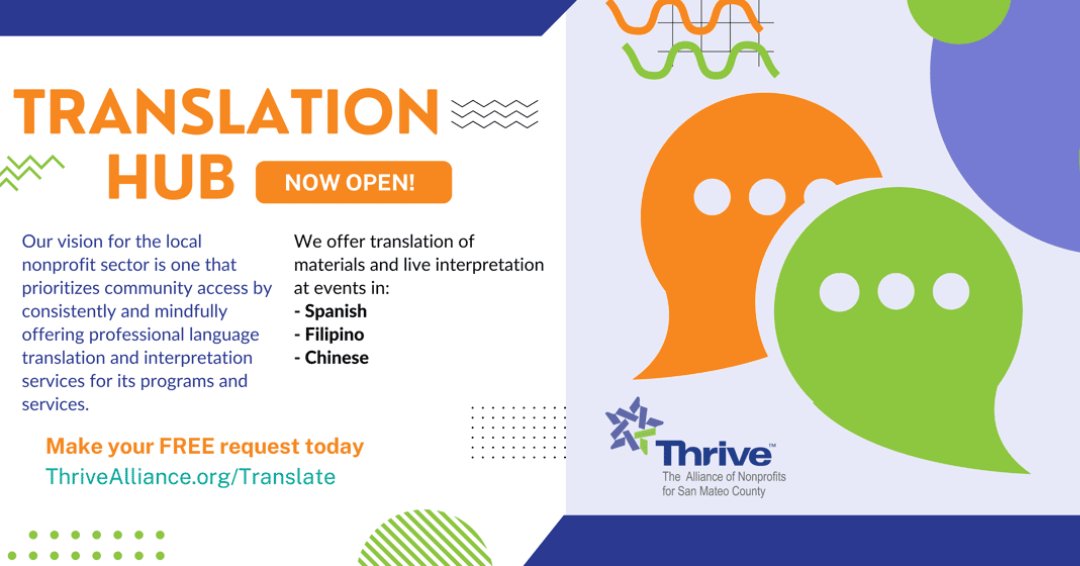 Nonprofits, are you ready to boost your reach? Our Translation Services Hub is here for you! Thanks to the Silicon Valley Community Foundation, we offer FREE translation and interpretation services to help your programs thrive. hubs.la/Q0325P710