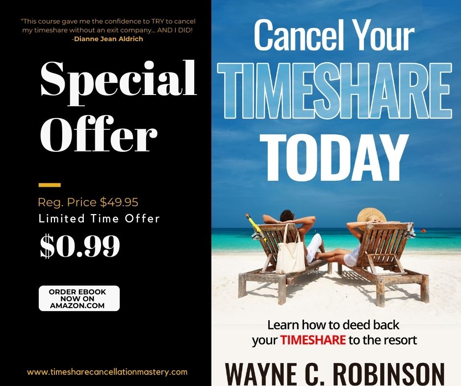 You can cancel your timeshare without paying anyone. The key is to ignore what the resort tells you—they'll often lie, claiming you can't cancel.

Take control today! Check out one of my timeshare cancellation courses. With over 550 students enrolled across all my courses