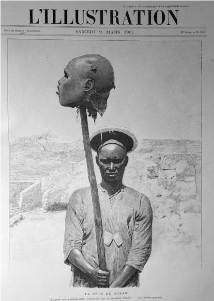 Bien des années plus tard, je découvre l'origine (et le caviardage) de cette case de l'Histoire de France en BD (Larousse, 1980) en étudiant l'empire colonial français en Afrique.