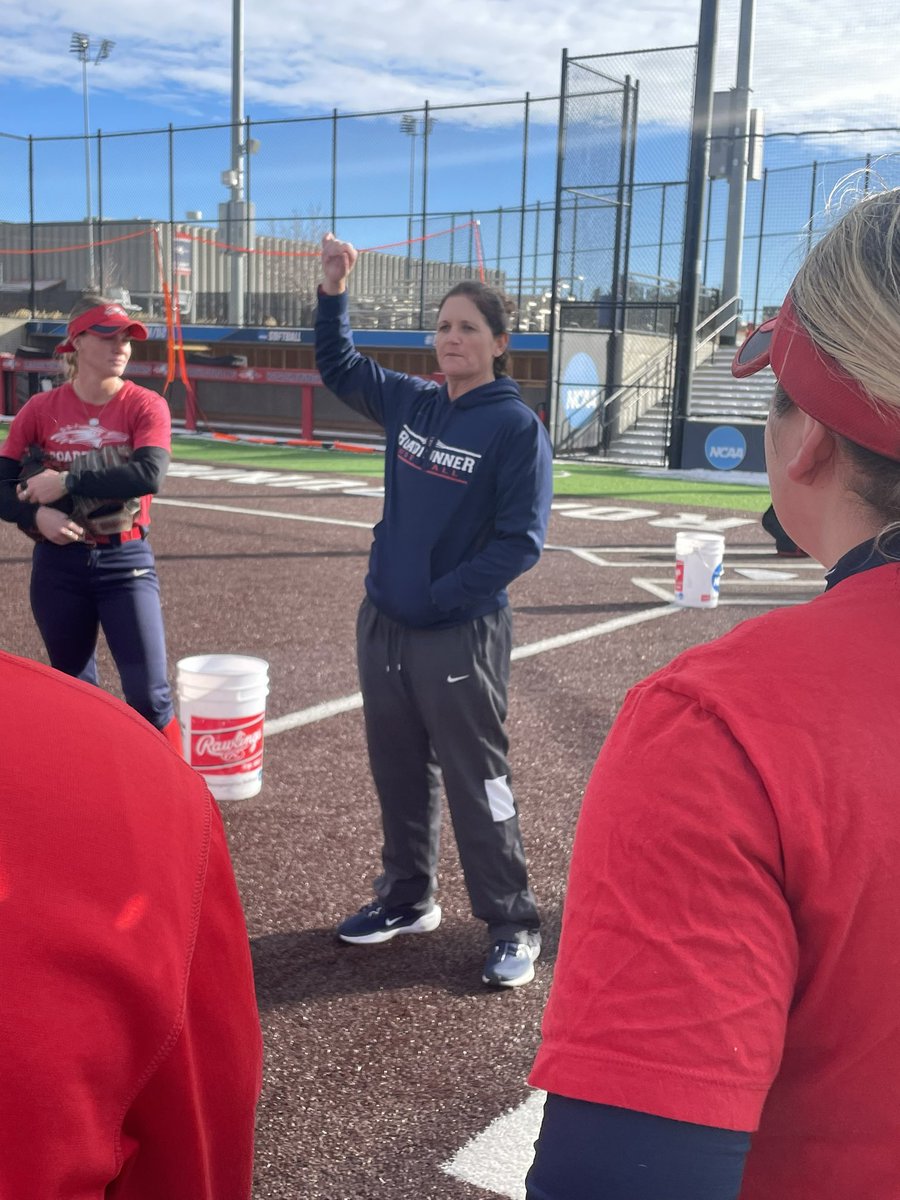 Head softball coach <a href="/CoachVanW/">Annie VanWetzinga</a> begins her 12th season with <a href="/RoadrunnerSB/">MSU Denver Softball</a>! She reached 500 career coaching wins one season ago and already is the program leader in wins with 373!

#GetRowdy 🔴🔵