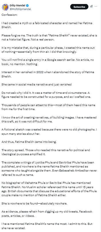 CoHNAOfficial's tweet image. Fatima Sheikh got a Google Doodle. But the man who produced the main source story on her for the public now says he made it up!

Fictional Fatima was amplified by Equality Labs along with a who’s ’who of Hinduphobic warriors.

We always knew Equality Labs made up their stories of…