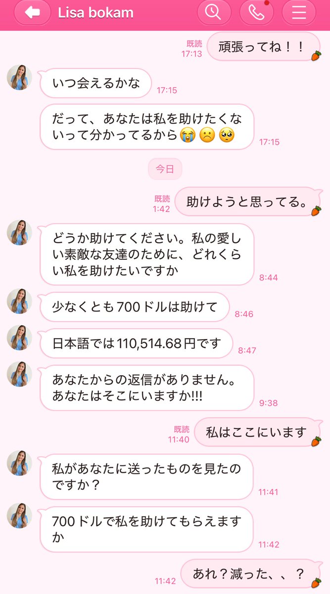 あんまり日本語通じないタイプの詐欺師なので、期待しないでください…！