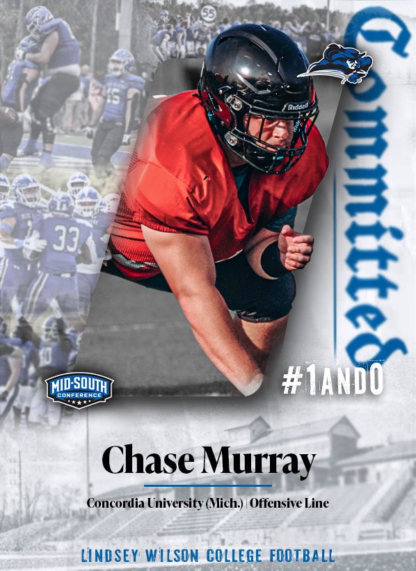 Chase Murray (@chasemurraynct) on Twitter photo I appreciate all the coaches that reached out to me during this process with my University shutting down! Iโm excited to announce I have committed to Lindsey Wilson College! #BlueRaiders #AGTG <a href="/CoachKleckler/">Phil Kleckler</a> <a href="/LWC_Football/">LWC Football</a> <a href="/CoachKaz352/">Coach Kaz</a> <a href="/naiafbportal/">NAIA Football Portal ๐</a> <a href="/in_huddle/">InTheHuddleScouting</a> <a href="/scoutSMART_/">scoutSMARTยฎ</a> I appreciate all the coaches that reached out to me during this process with my University shutting down! Iโm excited to announce I have committed to Lindsey Wilson College! #BlueRaiders #AGTG <a href="/CoachKleckler/">Phil Kleckler</a> <a href="/LWC_Football/">LWC Football</a> <a href="/CoachKaz352/">Coach Kaz</a> <a href="/naiafbportal/">NAIA Football Portal ๐</a> <a href="/in_huddle/">InTheHuddleScouting</a> <a href="/scoutSMART_/">scoutSMARTยฎ</a>